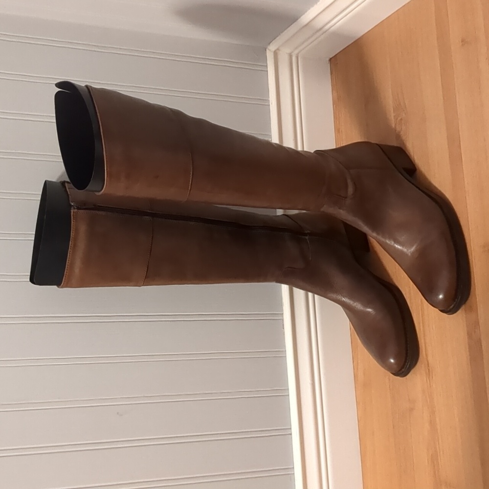 Bravo Browns - Knee High, Low Heel Riding Boots